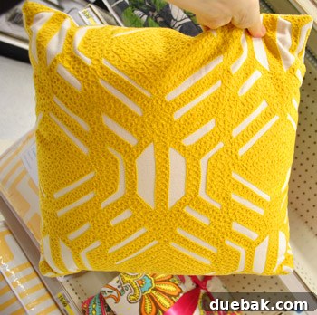 Decorative pillow with an interesting pattern, a budget-friendly way to add style and comfort.