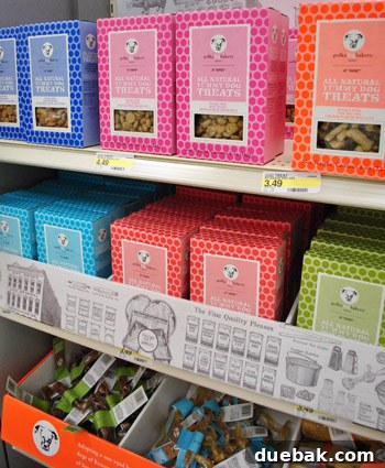 All-natural dog treats from Polka Dog Bakery, featuring adorable packaging.
