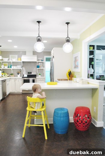 A Photoshop rendering of kitchen bar stools featuring a diverse color palette.