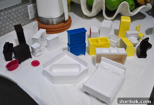 Pint-Sized Palaces: Decorating Your Dollhouse 12 Finished Assortment Of Painted Plastic Dollhouse Furniture