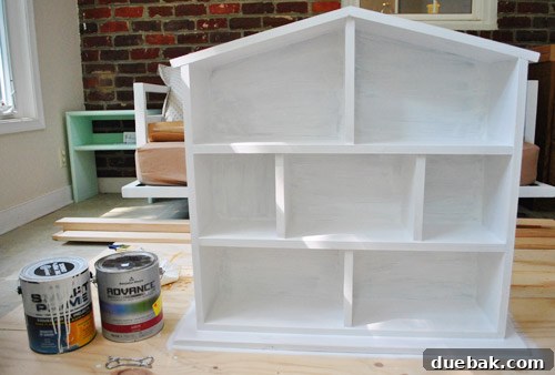 Pint-Sized Palaces: Decorating Your Dollhouse 4 Simple DIY Dollhouse Painted White With Primer