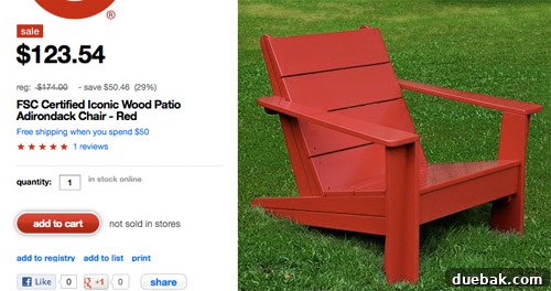 Bringing a Pop of Color to Our Side Patio with Red Adirondacks 14 Image of Contender 3: Adirondack chair from Target, described as squat