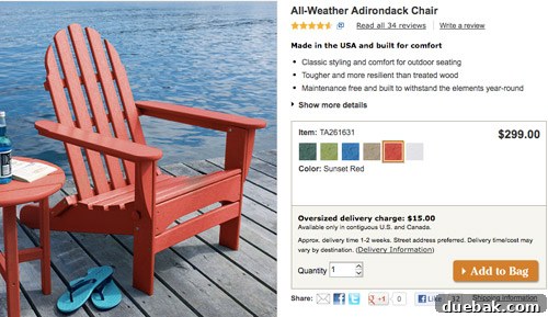 Bringing a Pop of Color to Our Side Patio with Red Adirondacks 15 Image of Contender 4: Adirondack chair from LL Bean
