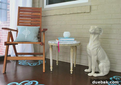 Bringing a Pop of Color to Our Side Patio with Red Adirondacks 9 Another view of the old, weathered Ikea folding chairs on the patio