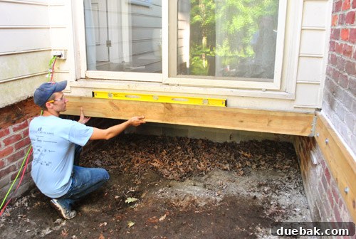 Sourcing Your Deck Building Materials 19 Marking the siding wall for ledger board placement