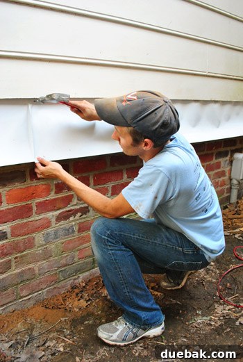 Sourcing Your Deck Building Materials 25 Flashing installed on the siding side of the house