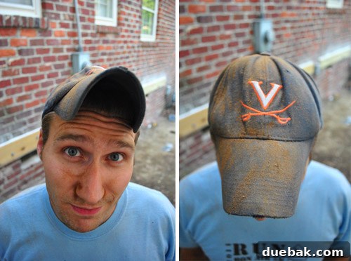 Sourcing Your Deck Building Materials 27 Close-up of the author's dusty face and goggle line