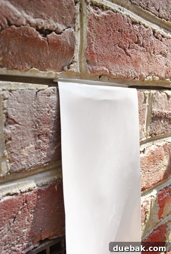 Sourcing Your Deck Building Materials 7 Test strip of vinyl flashing in place