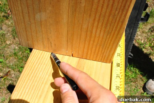 Sourcing Your Deck Building Materials 10 Marking joist and screw locations on the ledger board
