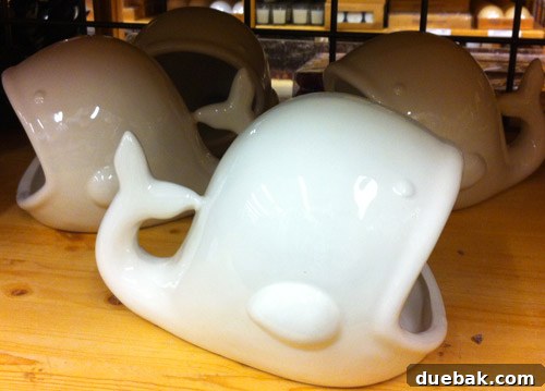Whale-shaped soap dish adding whimsy to a bathroom