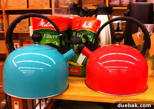 Colorful modern tea kettles