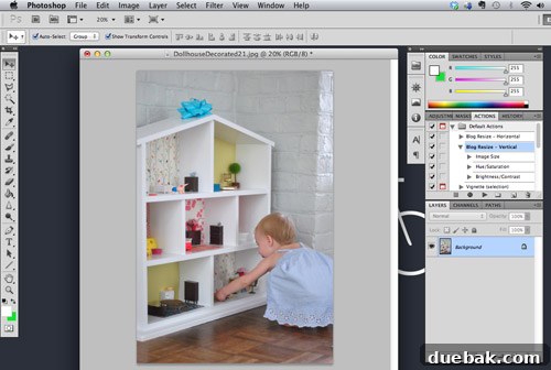 A screenshot showing a photo opened in the Photoshop interface