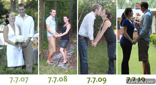 Every Year, A New Frame 4 Our family's annual anniversary photo tradition, a snapshot of our growing family