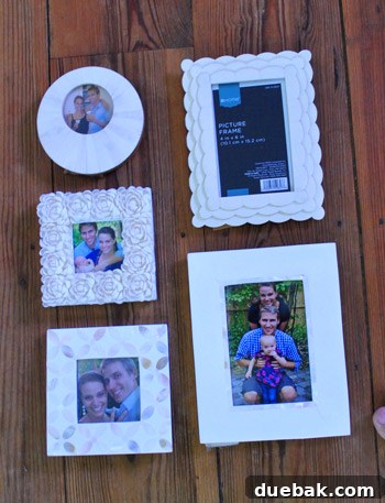 Every Year, A New Frame 7 Arranging photo frames on the floor to plan a gallery wall layout