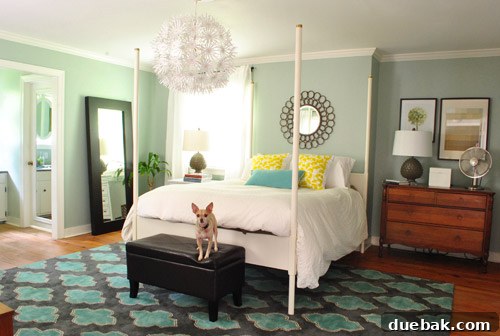 The Evolving Sanctuary 13 Master bedroom after rearranging art and furniture, creating a balanced layout