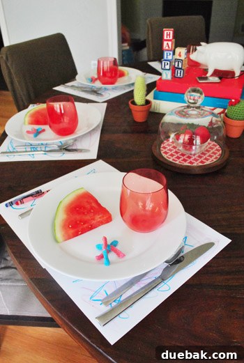 A small bowl of biscotti, adding another sweet touch to the Fourth of July table setting.