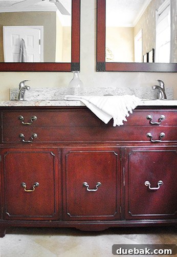 Innovative Bathroom Design: Repurposed Dresser Vanity