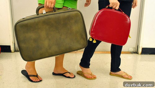Vintage suitcases for storage or decor