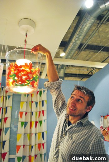 IKEA PS kids' light with customizable globe, fillable with toys or craft supplies