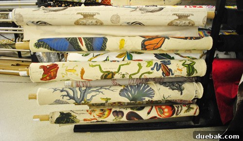 A variety of curious and unique fabric patterns.