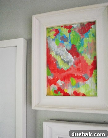 Close-up of First Painting in Hallway Frame