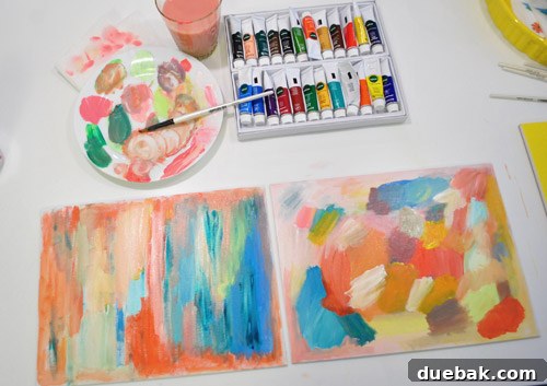 Mid-Stage of Larger Abstract Paintings