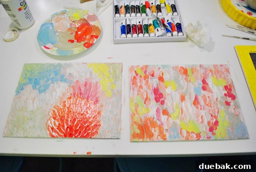 Final Stage of Larger Abstract Paintings