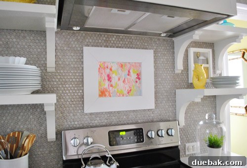 Kitchen Counter with Abstract Art
