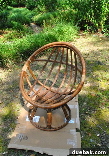 Uncovering a Gem: My Thrift Store Egg Chair Story 9 Egg chair with potential for makeover