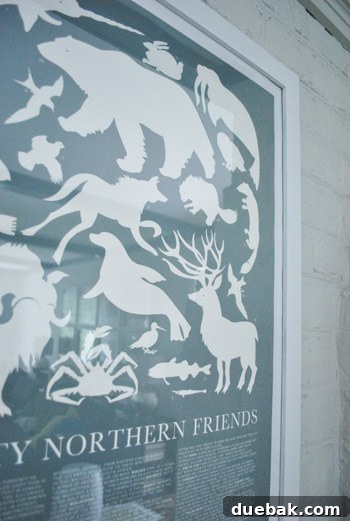 Framed animal print with a faux mat