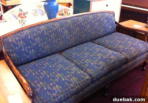 Secondhand Adventures 15 Sofa with beautiful lines, potential for upholstery and paint makeover