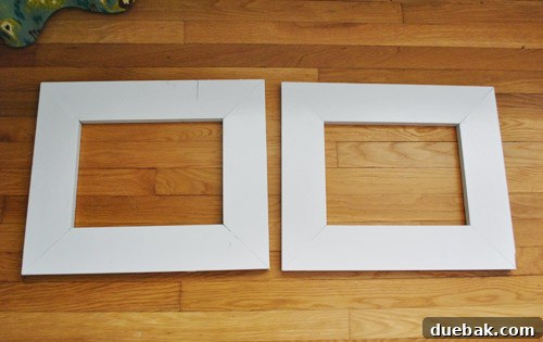 Transform Scrap Wood Into Gorgeous Picture Frames 17 Spray painting the DIY wood frames