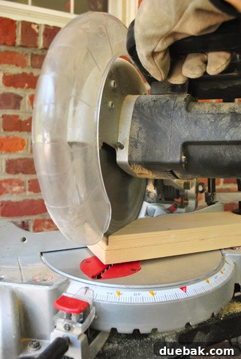 Transform Scrap Wood Into Gorgeous Picture Frames 4 Cutting mitered angles on scrap wood for frame