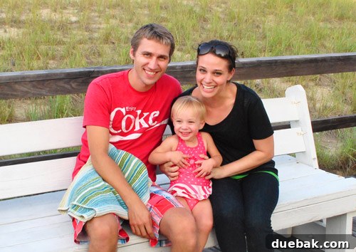 Bethany Beach Bliss: A Delaware Getaway 35 Family portrait on the beach, with Clara looking a bit impatient.