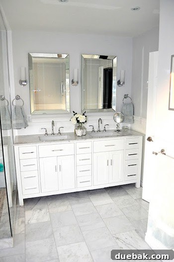Elegant new shower and tub area in the renovated bathroom