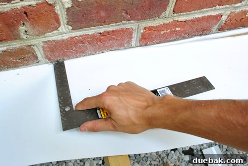 Laying the Groundwork for Your Deck 19 Installing counter flashing by sliding it under siding and into a mortar joint