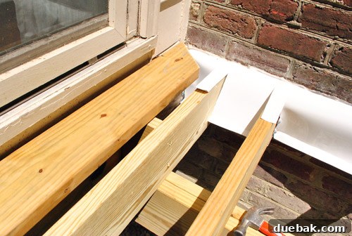 The Foundation of Your Deck 6 Small block of 2x8 lumber installed between joists to support the picture frame board.