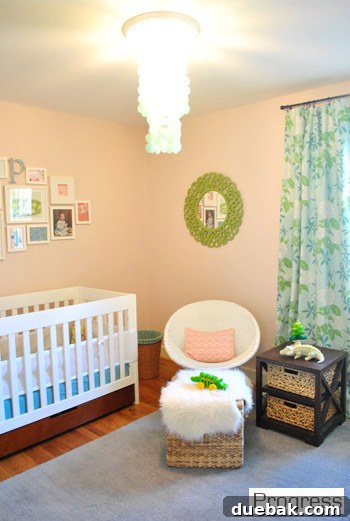 My First Home Then and Now: A Year's Perspective 16 Current house nursery, showcasing a larger space with a distinct reading nook.