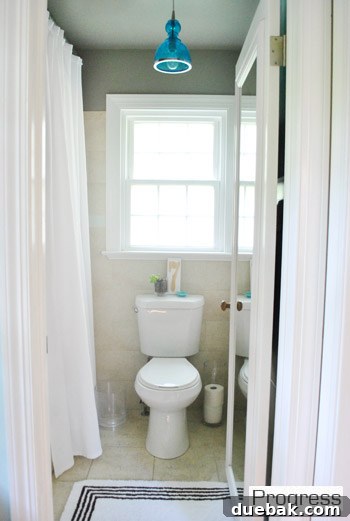 My First Home Then and Now: A Year's Perspective 24 Current house master bathroom, showing recent small upgrades but still potential for more.
