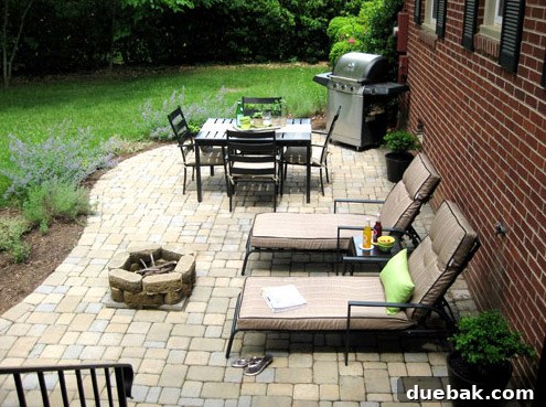 My First Home Then and Now: A Year's Perspective 37 First house patio, professionally installed and ready for a wedding.
