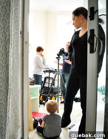 Clara and Burger, the authors' daughter and dog, featured inside the home decorating book.