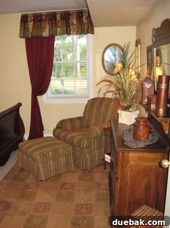 img_1674 Before image of a guest room with outdated decor