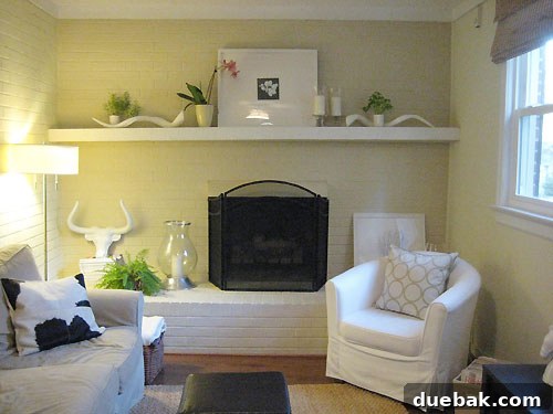 accessorizing-the-shelf-mantle Mantel with potted herbs and orchid