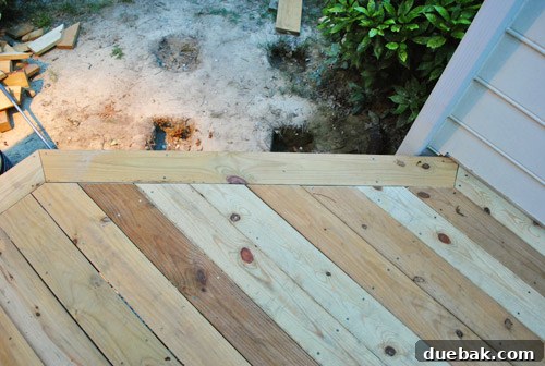 Crafting Your Perfect Outdoor Deck 13 The completed picture frame border of the deck.