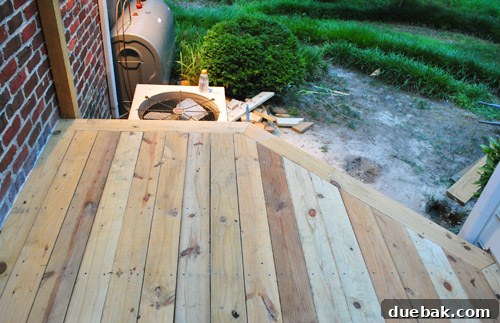 Crafting Your Perfect Outdoor Deck 14 Close-up of the finished deck end with picture frame.