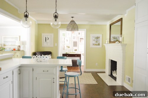 Woven Light: Create Your Own Basket Pendant 18 View of the kitchen cooking area with the basket pendant light