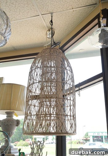 Woven Light: Create Your Own Basket Pendant 5 Expensive retail basket pendant light at an outlet store