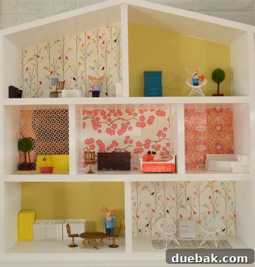 The Rise of the Egg Chair 4 Another view of the dollhouse interior featuring the new egg chairs, adding a modern touch.