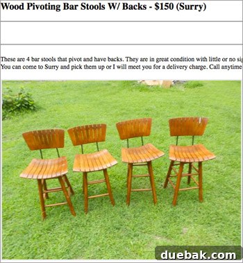 Kitchen Charm: Vintage Wood Stool Finds 3 Close-up of the vintage, retro slatted wood swivel stools