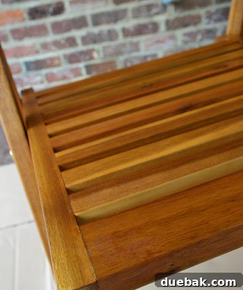 The Outdoor Furniture Secret: Varnish and Teak Oil for Enduring Beauty 11 Beautifully oiled acacia wood outdoor chairs